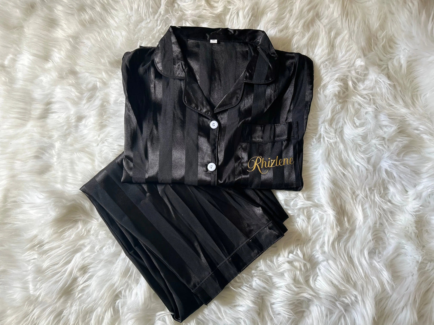 Pyjama en satin, ensemble deux pièces LS CUSTOM