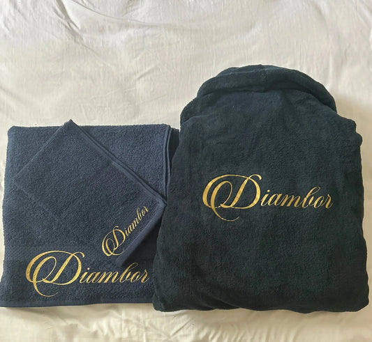 Duo de bain personnalisé bleu LS CUSTOM